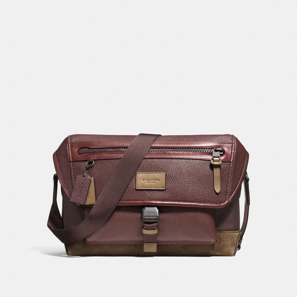 MANHATTAN BIKE BAG - BLACK ANTIQUE NICKEL/OXBLOOD/FATIGUE - COACH F86739