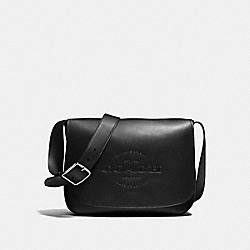 HUDSON MESSENGER IN NATURAL SMOOTH LEATHER - COACH f86778 - ANTIQUE NICKEL/BLACK