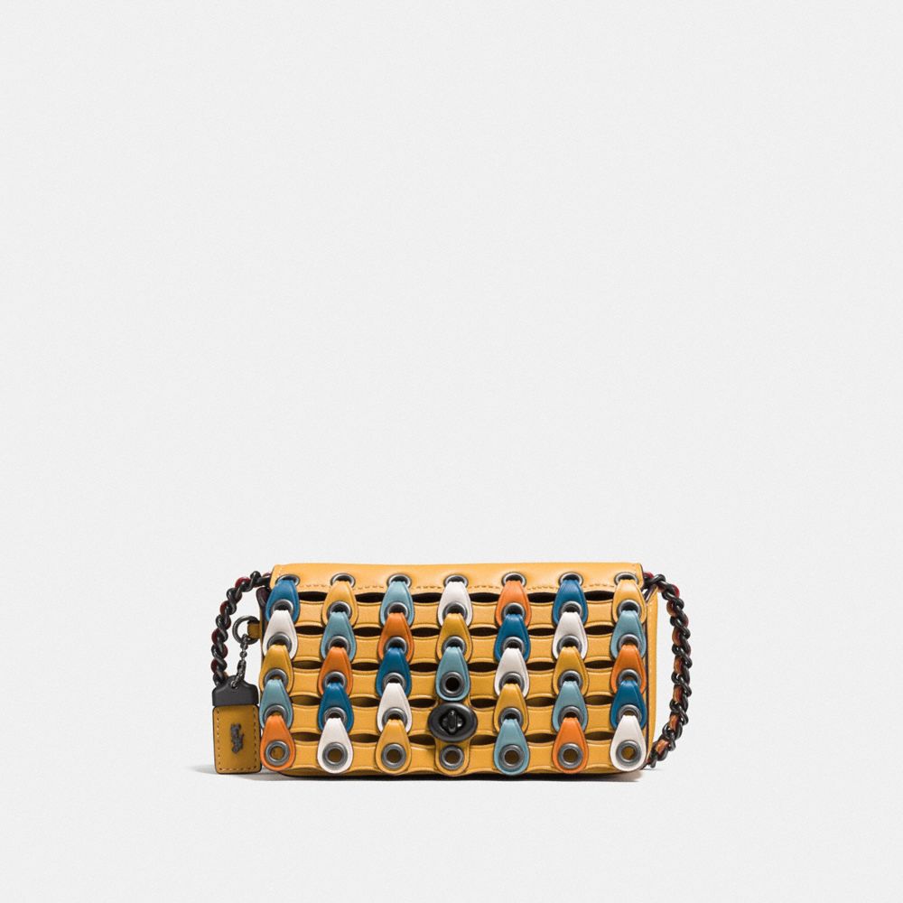 COACH F86832 - DINKIER WITH COLORBLOCK COACH LINK BP/GOLDENROD MULTI
