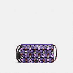 COACH F86855 Dinky With Snakeskin Coach Link VIOLET MULTI/BLACK COPPER