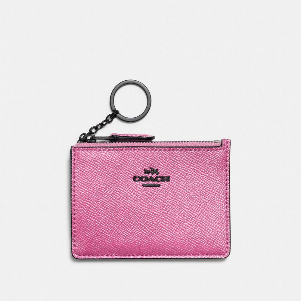 COACH F87077 - MINI SKINNY ID CASE DK/METALLIC BLUSH