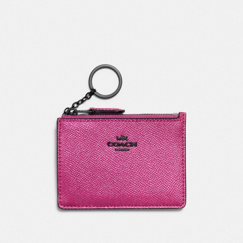 COACH MINI SKINNY ID CASE - DK/METALLIC ROSE - F87077