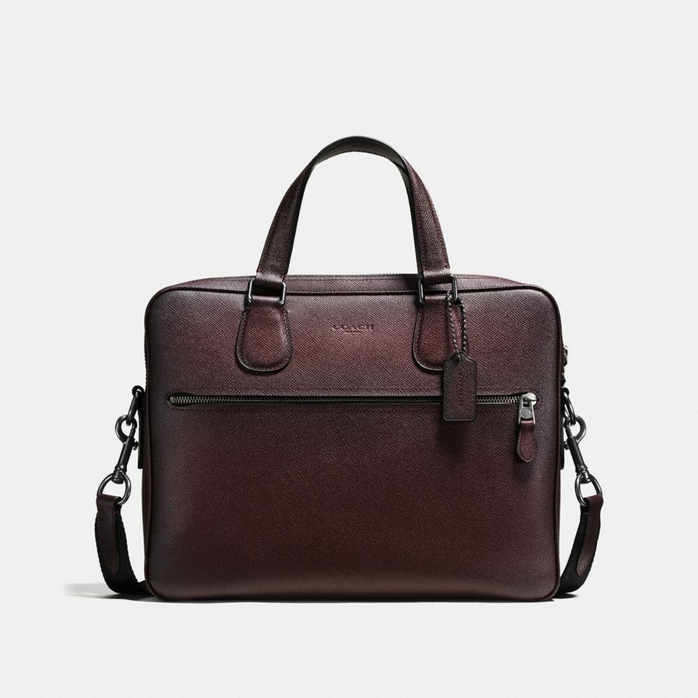 COACH F87099 Hudson 5 Bag BLACK ANTIQUE NICKEL/OXBLOOD