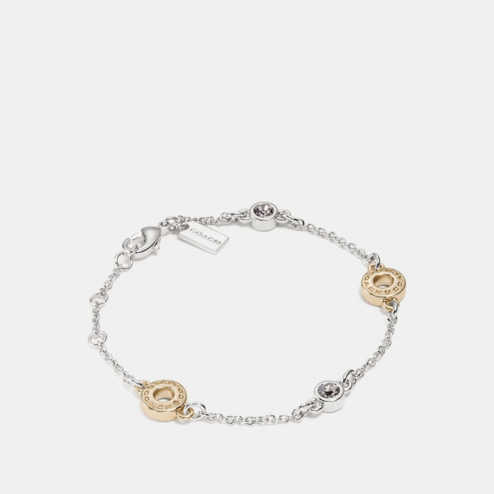 COACH F87130 Open Circle Chain Bracelet SILVER/GOLD