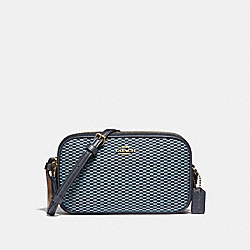 CROSSBODY POUCH - COACH f87217 - BLUE/MULTI/LIGHT GOLD