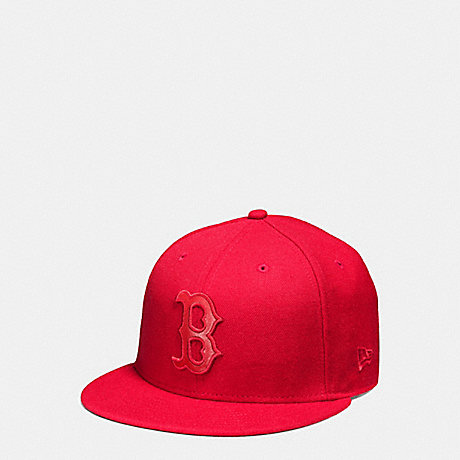 COACH f87250 MLB FLAT BRIM HAT BOS RED SOX