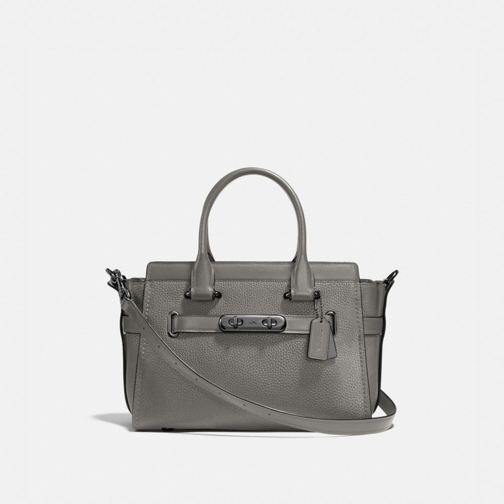 COACH SWAGGER 27 - F87295 - HEATHER GREY/DARK GUNMETAL