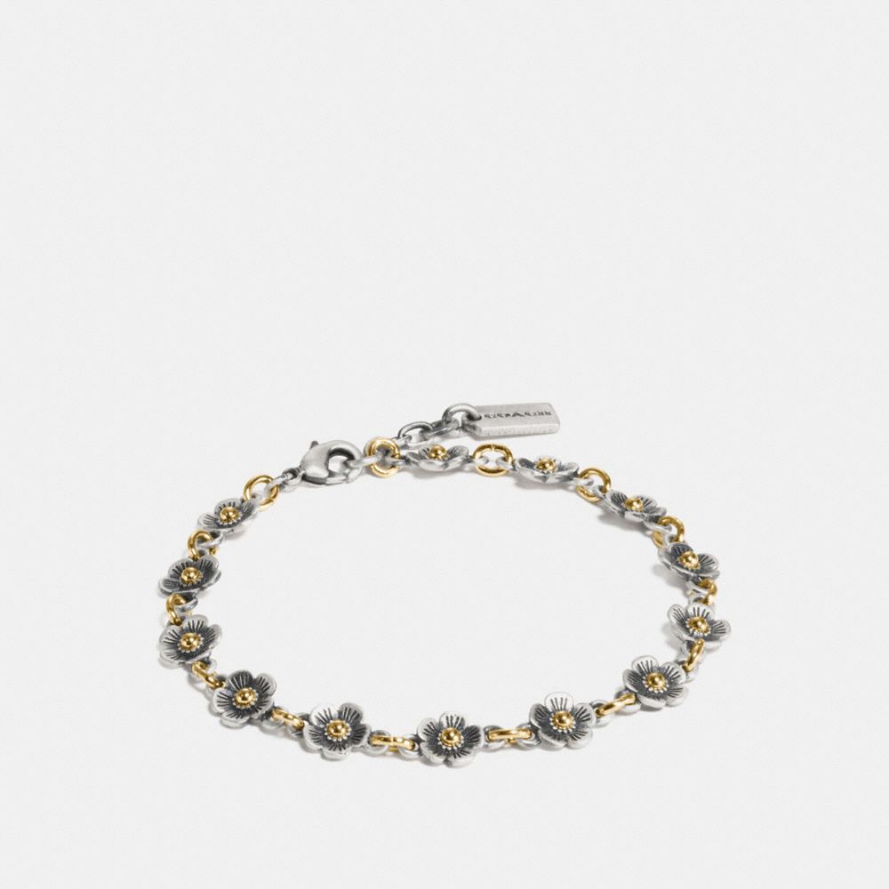 COACH F87307 Tea Rose Chain Bracelet SILVER/GOLD