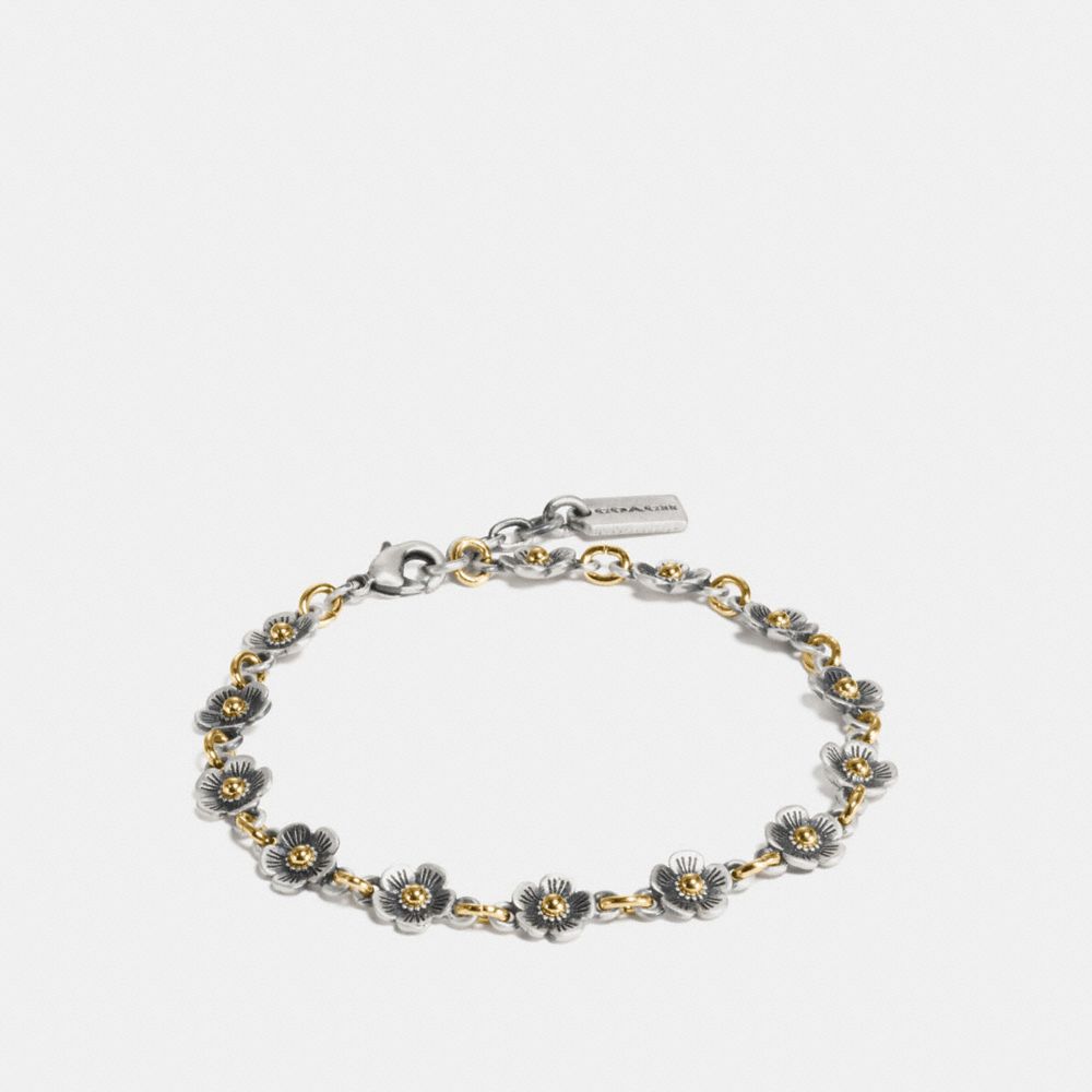 COACH F87307 - TEA ROSE CHAIN BRACELET SILVER/GOLD