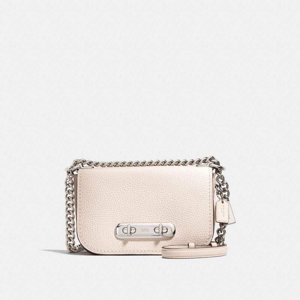 COACH F87321 - COACH SWAGGER SHOULDER BAG 20 CHALK/SILVER