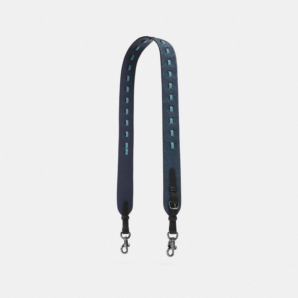 NOVELTY STRAP IN SNAKESKIN - F87324 - NAVY MULTI/DARK GUNMETAL