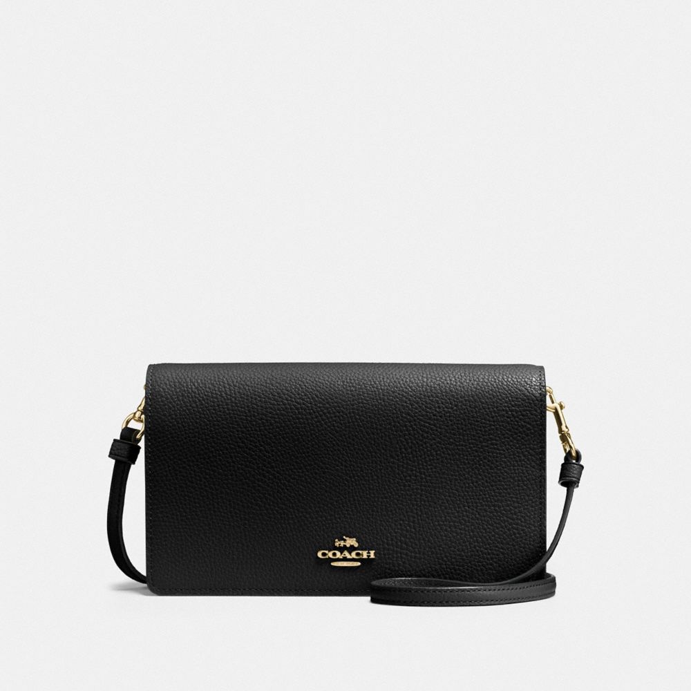 COACH HAYDEN FOLDOVER CROSSBODY CLUTCH - LI/BLACK - F87401