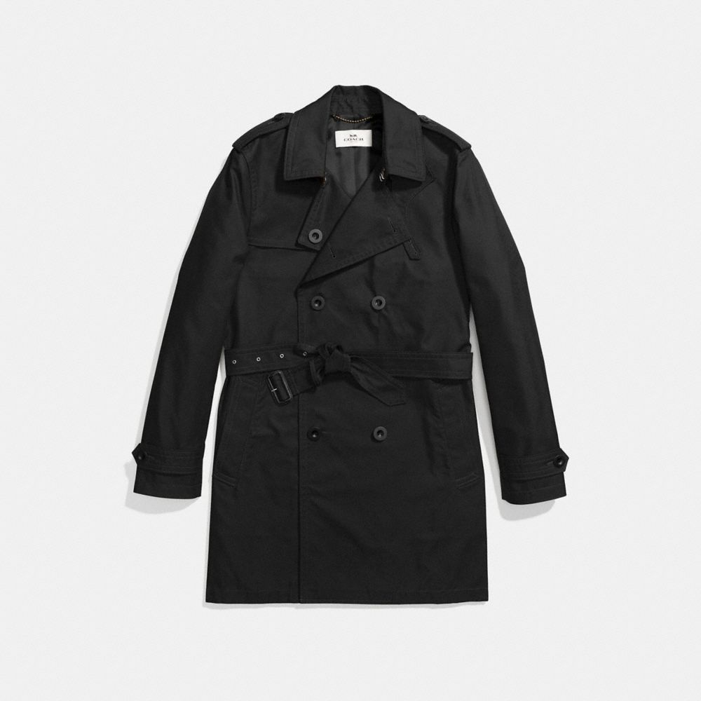 COACH F87431 TRENCH COAT BLACK