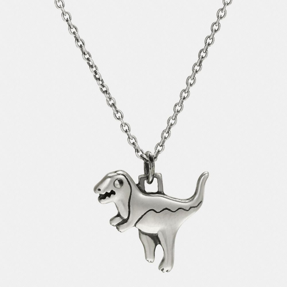 COACH F87449 - STERLING SILVER 1941 REXY CHARM NECKLACE SILVER