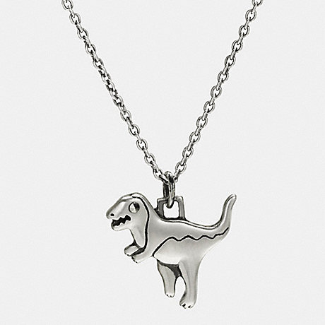 COACH F87449 STERLING SILVER 1941 REXY CHARM NECKLACE SILVER
