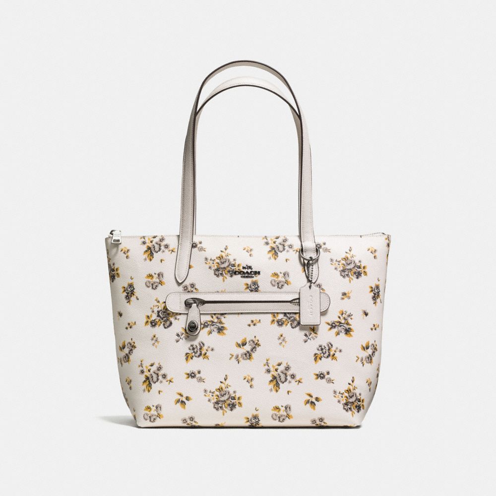 COACH TAYLOR TOTE WITH PRAIRIE PRINT - PRAIRIE PRINT CHALK/DARK GUNMETAL - F87458