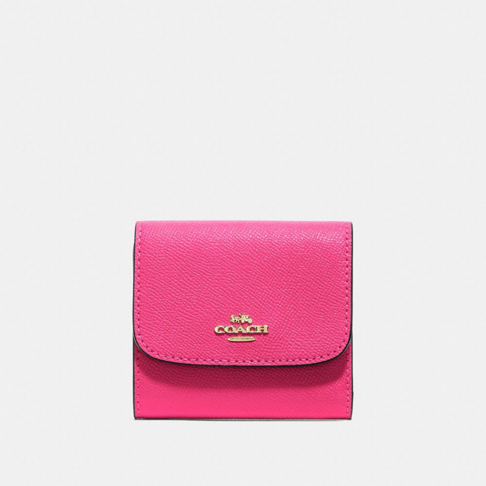 COACH F87588 Small Wallet PINK RUBY/GOLD
