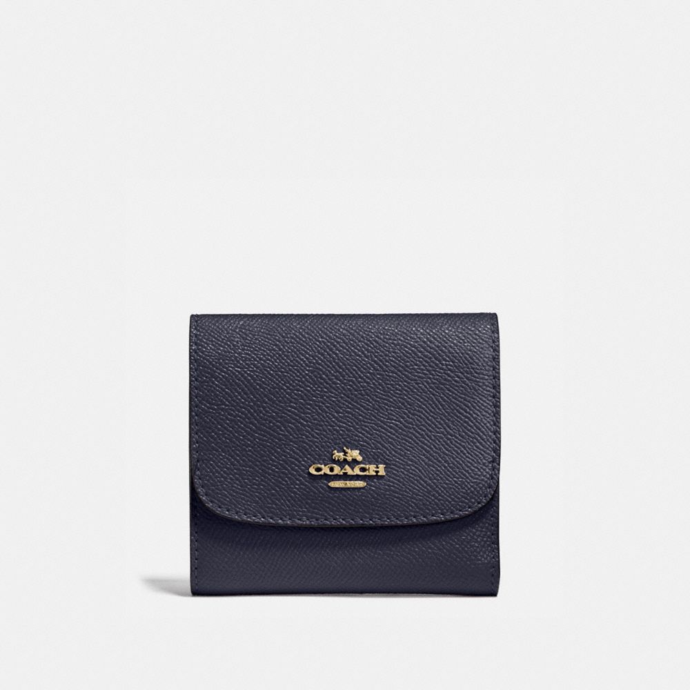 SMALL WALLET - MIDNIGHT/IMITATION GOLD - COACH F87588