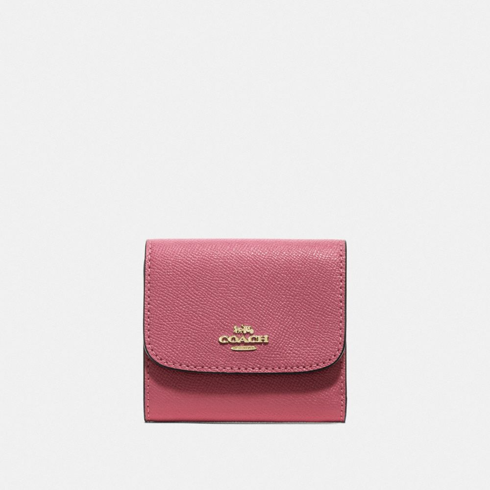 COACH SMALL WALLET - PEONY/GOLD - F87588
