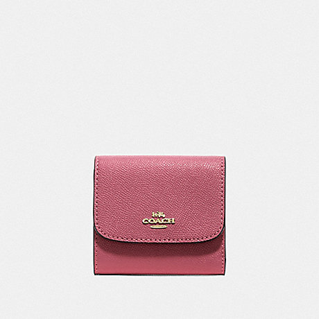 COACH SMALL WALLET - PEONY/GOLD - F87588