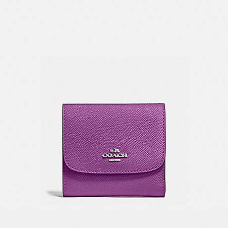 COACH SMALL WALLET - SILVER/BERRY - f87588