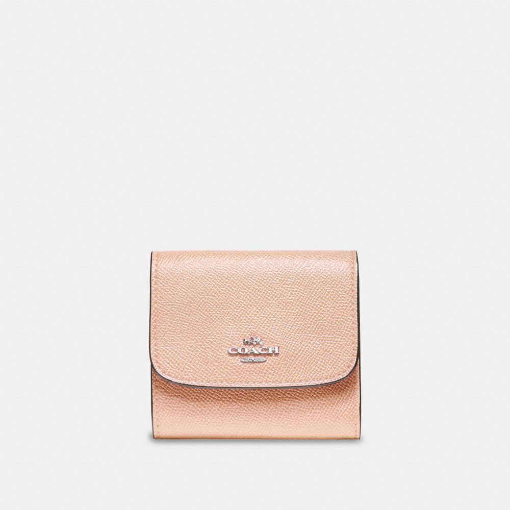 COACH F87588 Small Wallet SILVER/LIGHT PINK