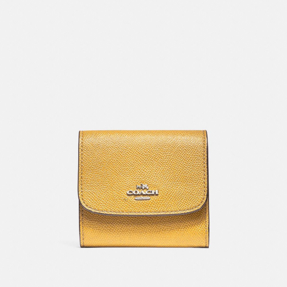 COACH F87588 - SMALL WALLET SILVER/CANARY 2