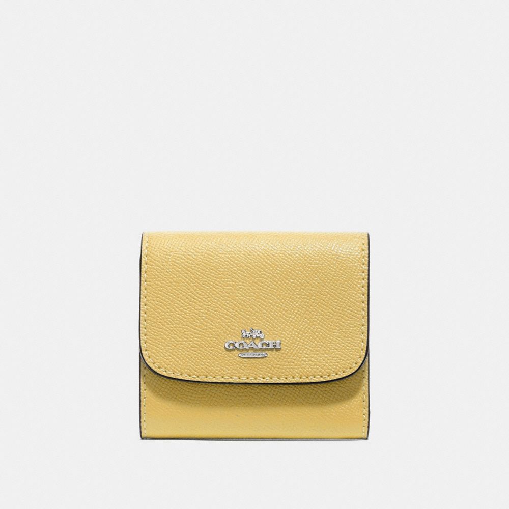 COACH SMALL WALLET - LIGHT YELLOW/SILVER - F87588