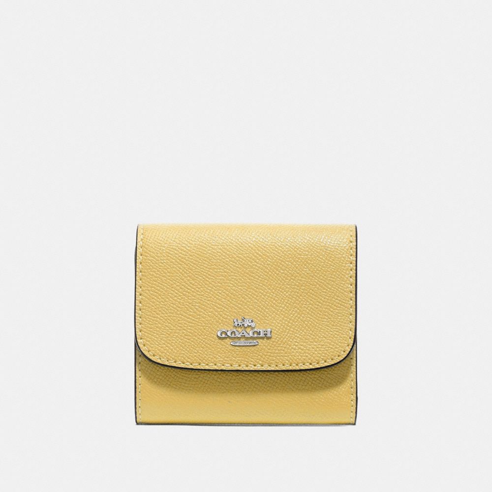 COACH F87588 SMALL WALLET LIGHT YELLOW/SILVER