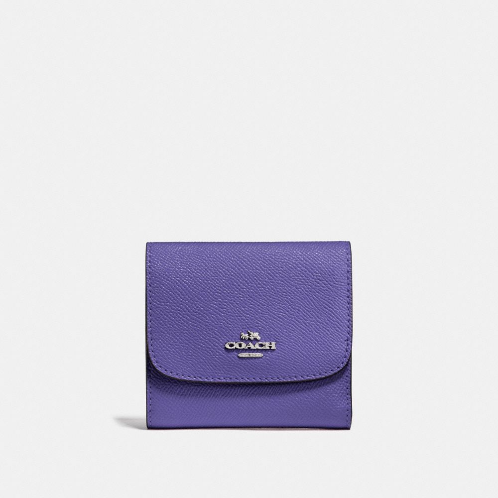 COACH f87588 SMALL WALLET SILVER/VIOLET