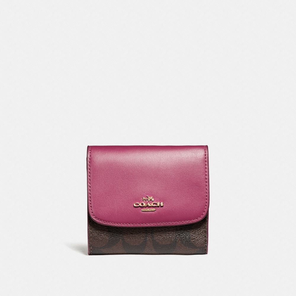 SMALL WALLET - LIGHT GOLD/BROWN ROUGE - COACH F87589