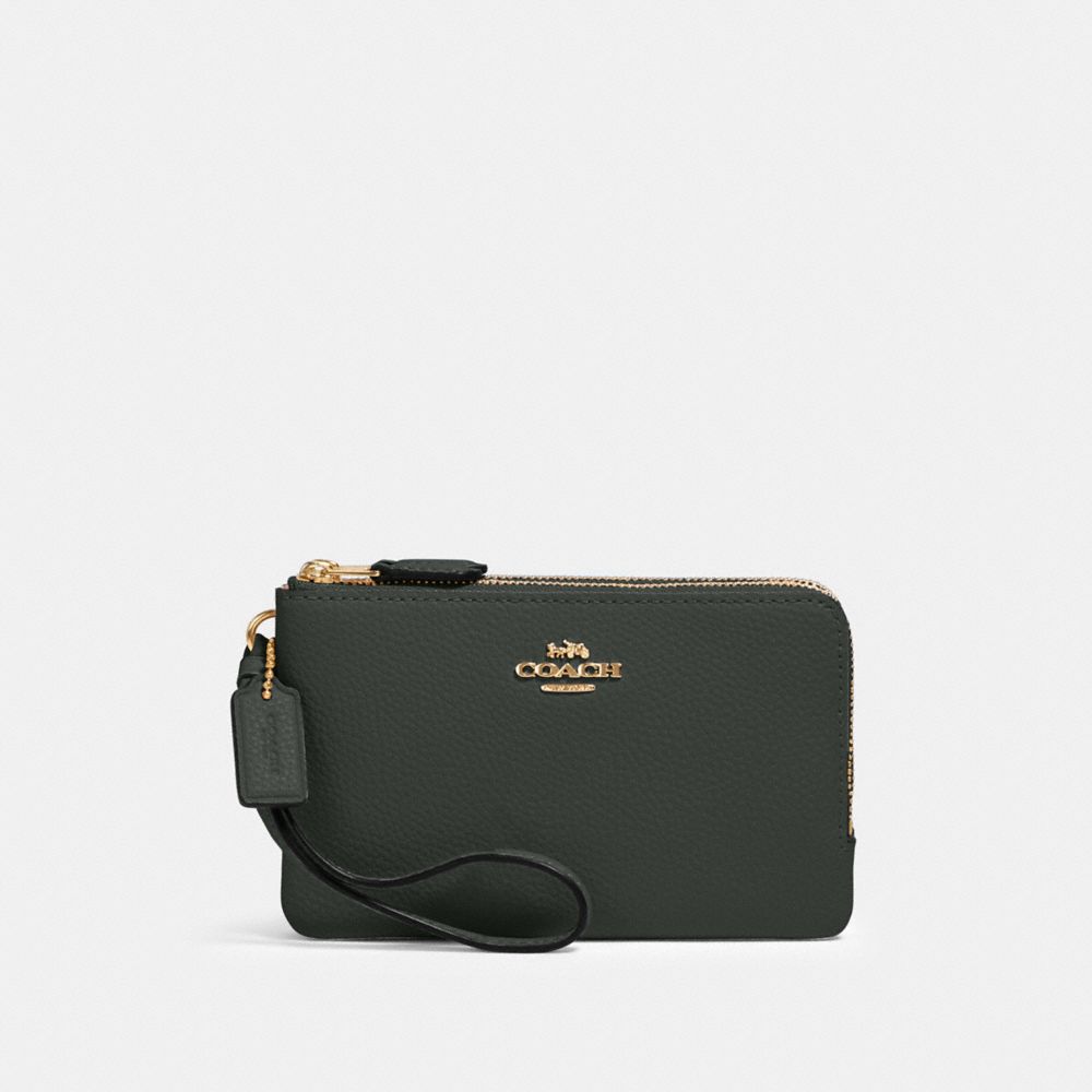 DOUBLE CORNER ZIP WRISTLET - IM/IVY - COACH F87590