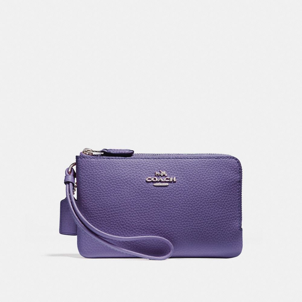 DOUBLE CORNER ZIP WRISTLET - F87590 - LIGHT PURPLE/SILVER