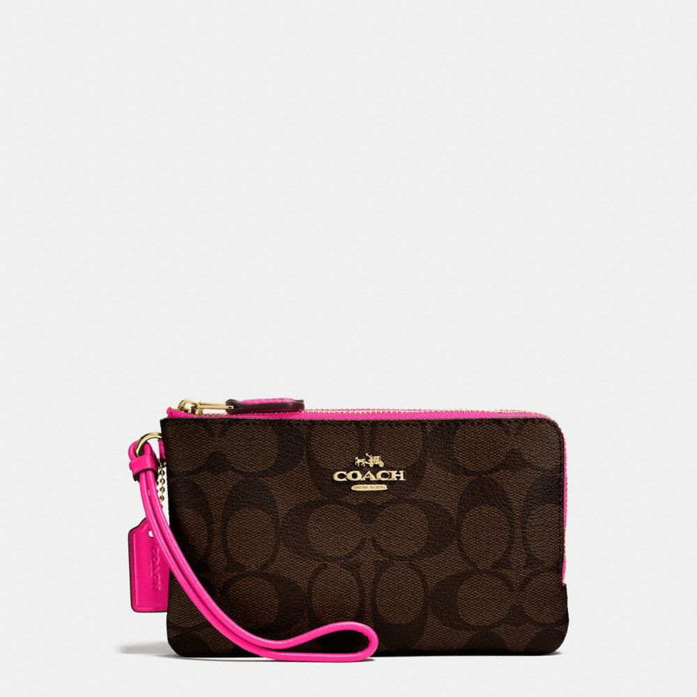 Coach f87591 double corner zip hot sale