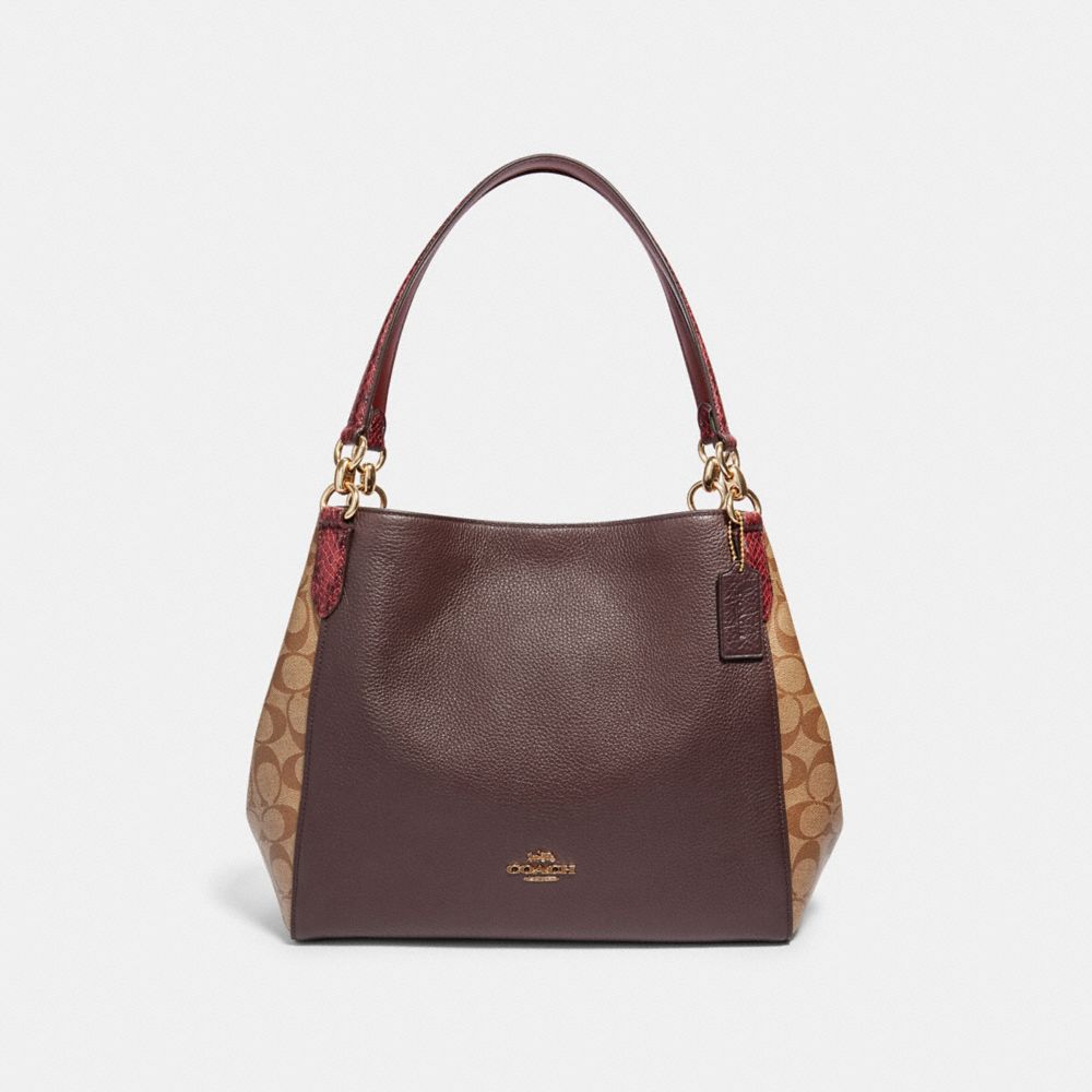 HALLIE SHOULDER BAG IN SIGNATURE CANVAS - IM/KHAKI MULTI - COACH F87666