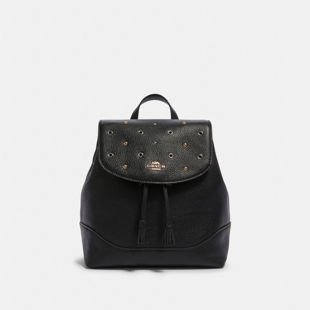 JADE BACKPACK WITH GROMMETS - IM/BLACK - COACH F87675