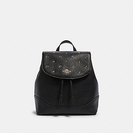 COACH JADE BACKPACK WITH GROMMETS - IM/BLACK - F87675