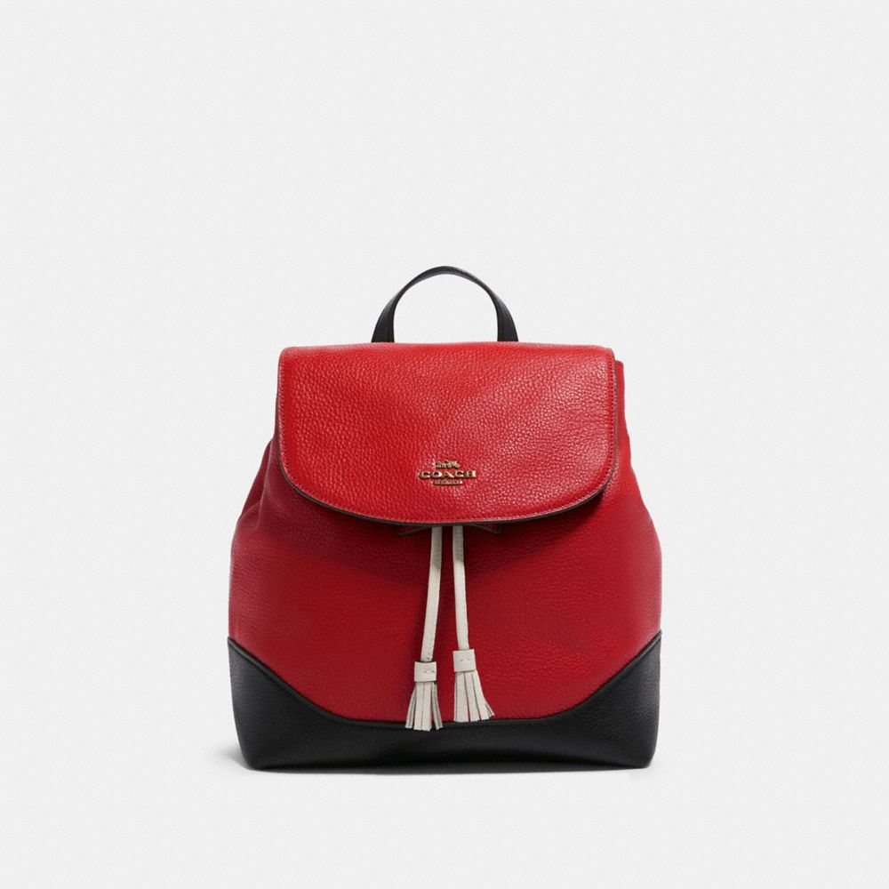 JADE BACKPACK IN COLORBLOCK - IM/BRIGHT RED MULTI - COACH F87676