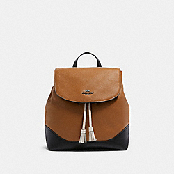 JADE BACKPACK IN COLORBLOCK - QB/LIGHT SADDLE MULTI - COACH F87676