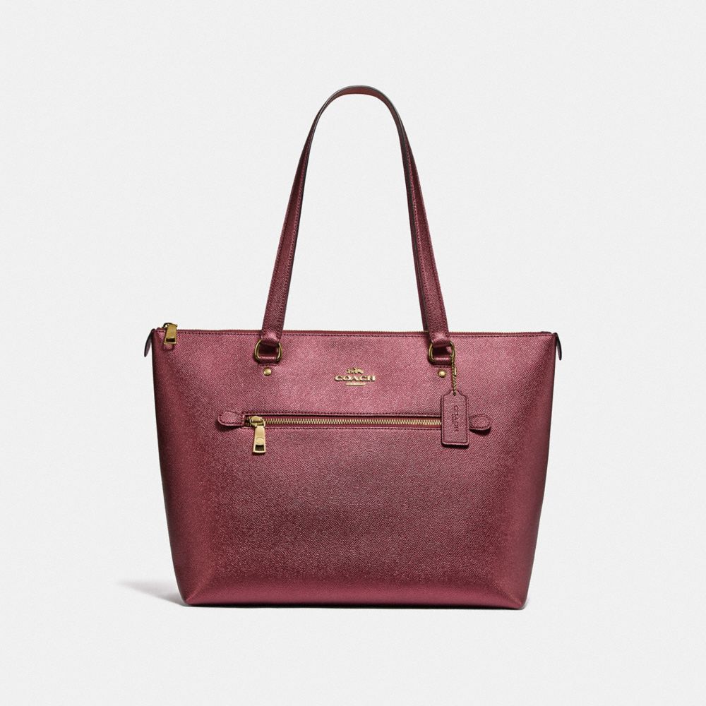 GALLERY TOTE - F87684 - IM/METALLIC WINE