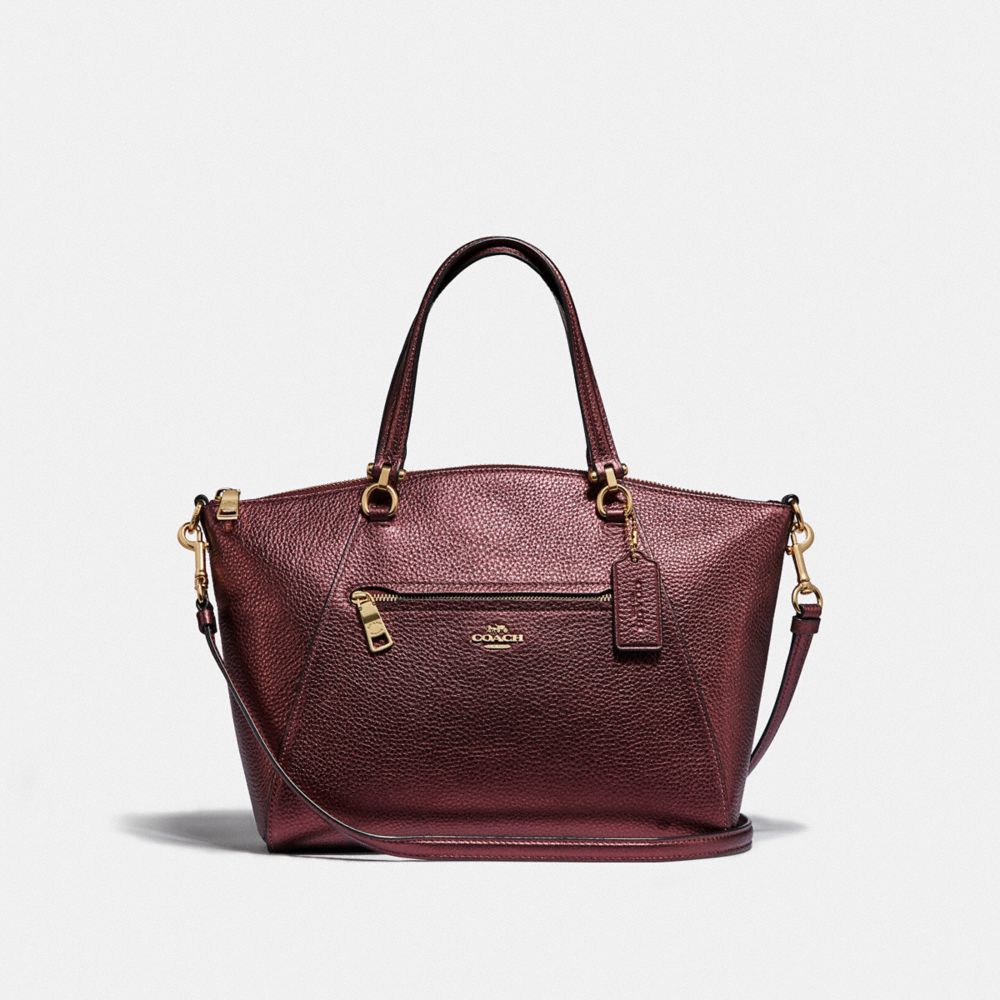 PRAIRIE SATCHEL - IM/METALLIC WINE - COACH F87686