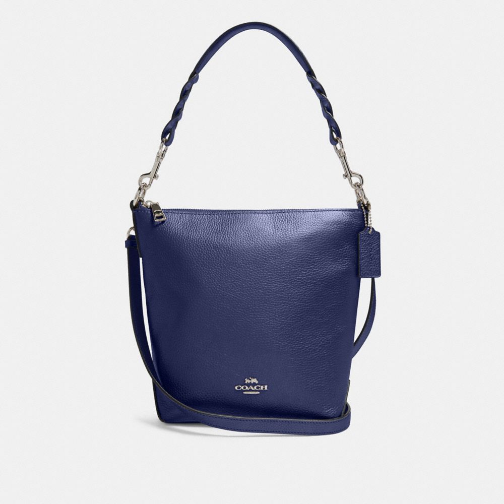 coach metallic blue handbag