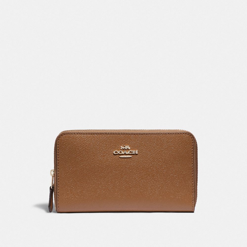 MEDIUM ZIP AROUND WALLET - IM/LIGHT SADDLE - COACH F87735