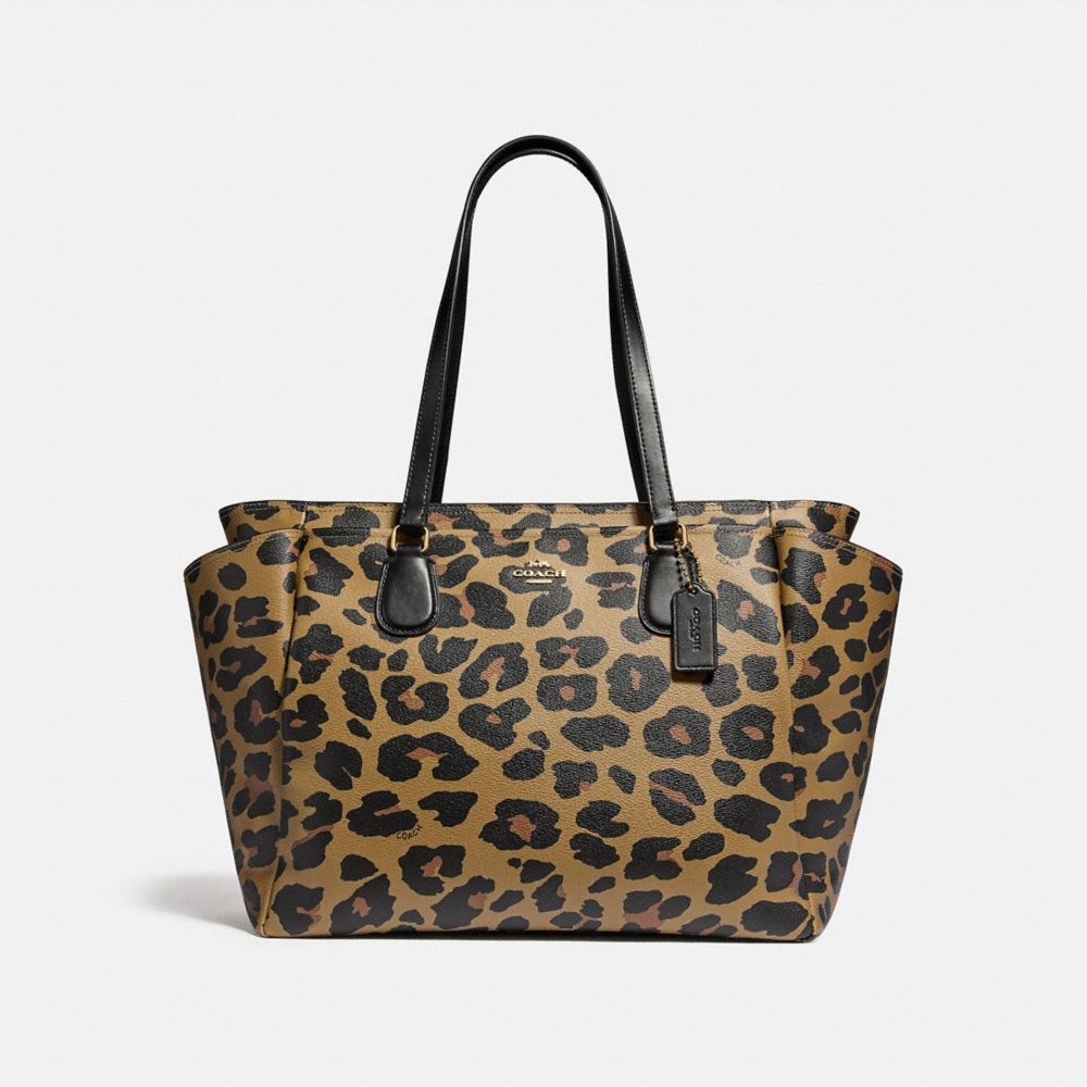 BABY BAG WITH LEOPARD PRINT - F87755 - IM/NATURAL