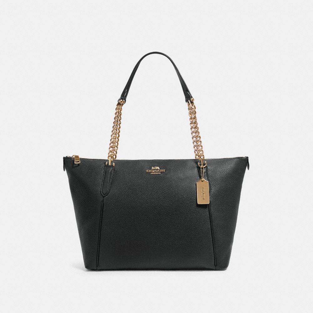 AVA CHAIN TOTE - F87775 - IM/BLACK