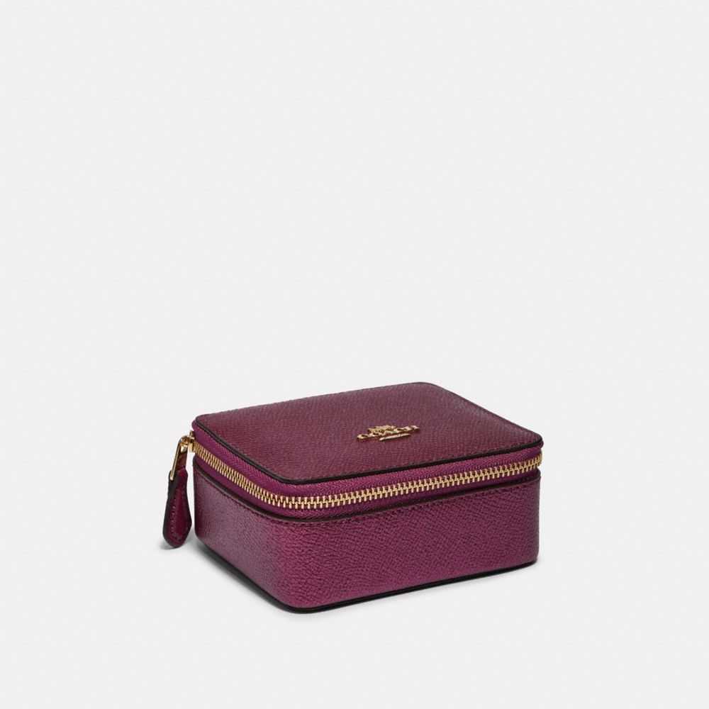 COACH F87879 Jewelry Box IM/DARK BERRY/METALLIC BERRY