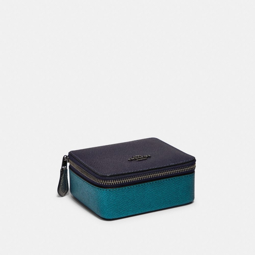 COACH JEWELRY BOX IN COLORBLOCK - QB/BLUE MULTI - F87880