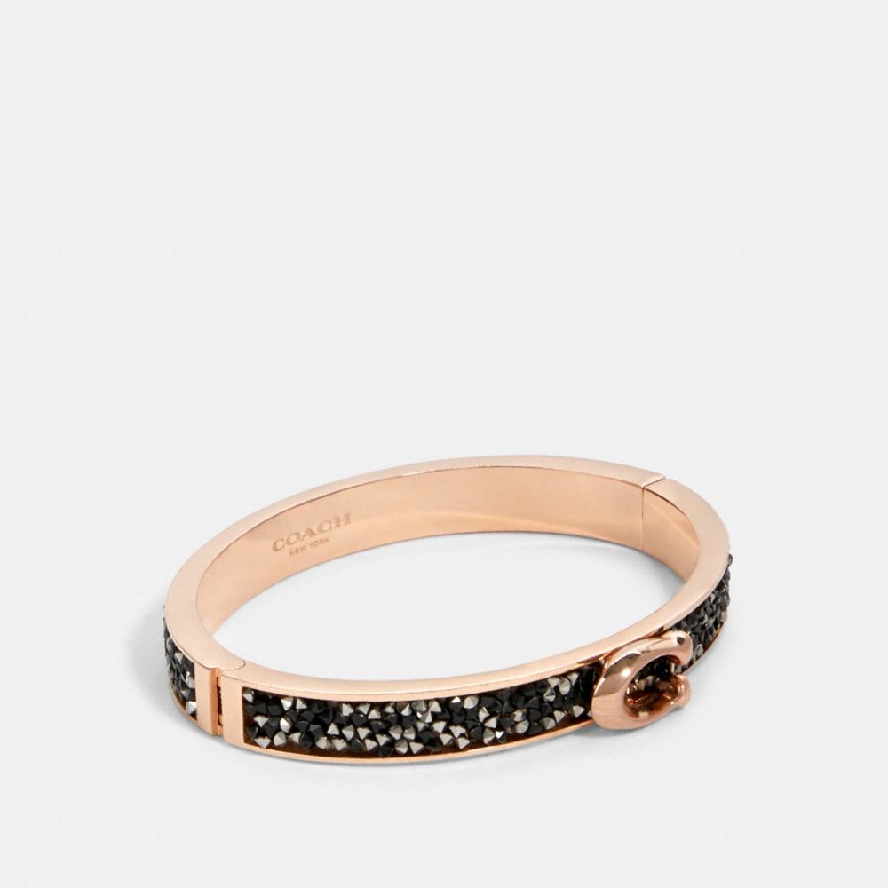 COACH F87951 Sprinkle Stone Signature Push Bangle RS/BLACK