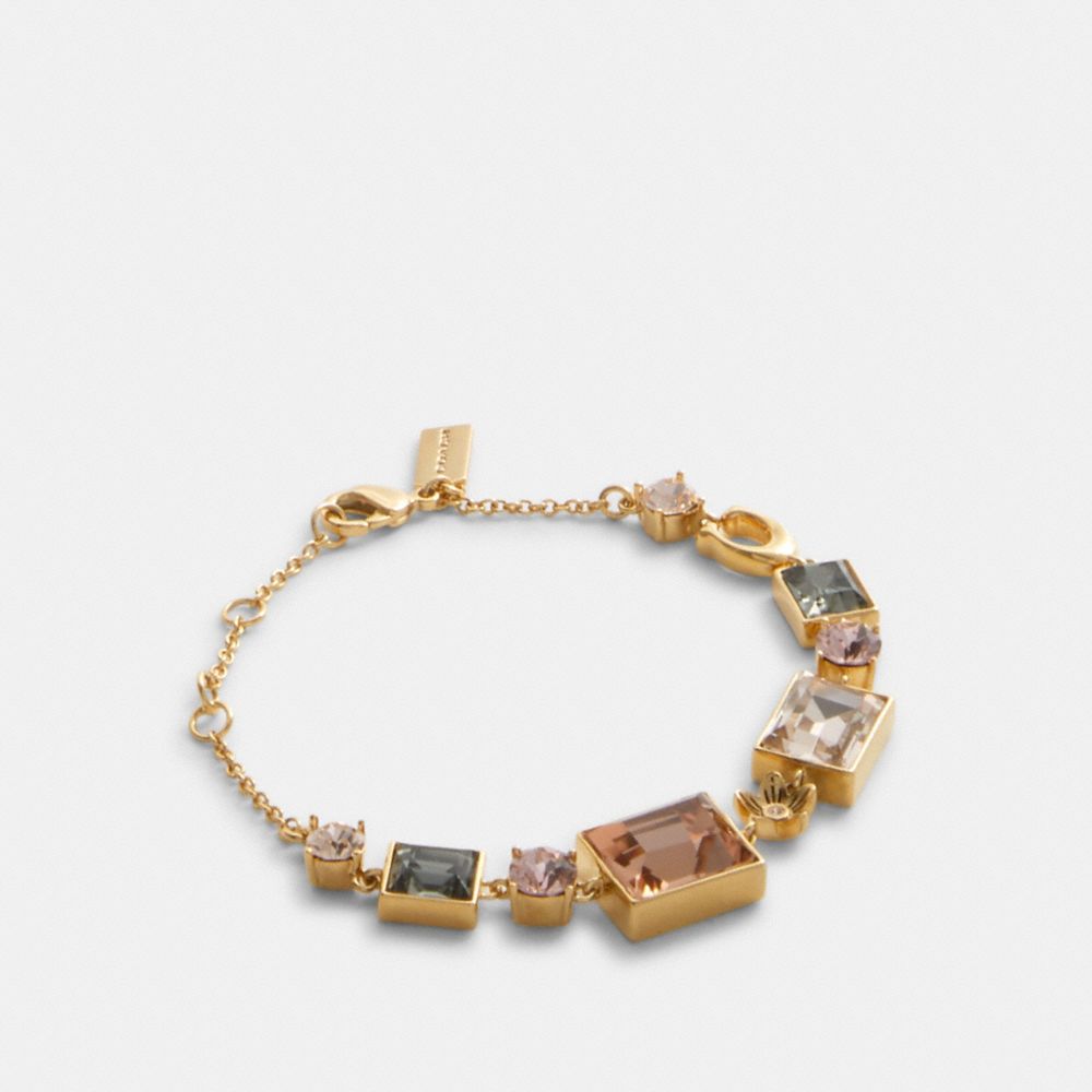 CRYSTAL CHAIN BRACELET - GD/MULTI - COACH F87959