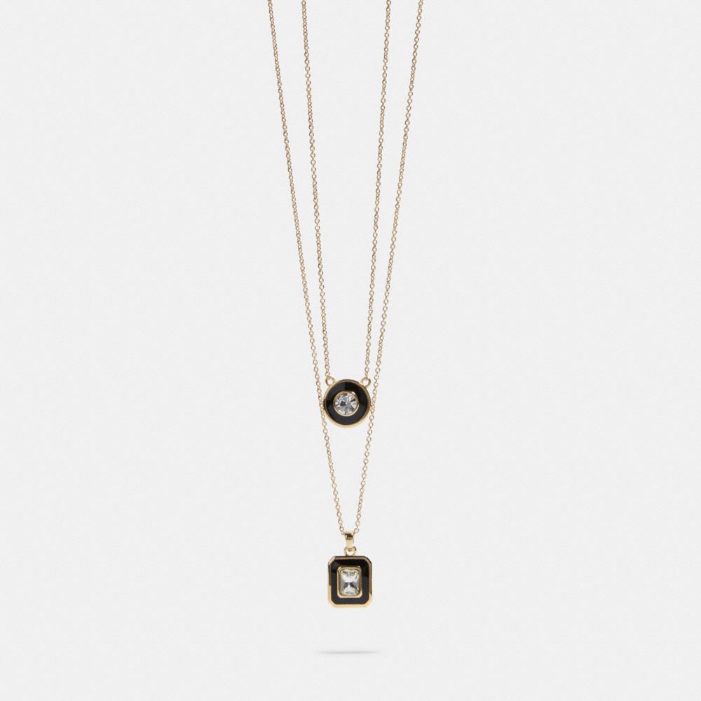 COACH DECO LAYER NECKLACE - GD/MULTI - F87965